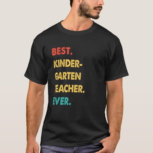 Retro Best Kindergarten Teacher Ever T-shirt (Voorkant)