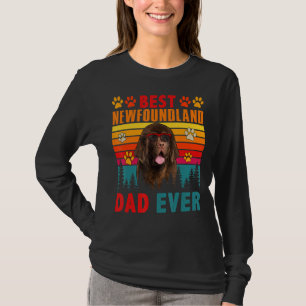  Retro Best Newfoundland Dad Ever Cute Dog T-shirt