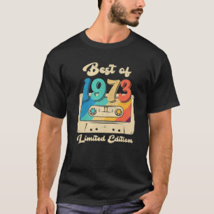 Retro Best of 1973 Cassettebandje 49th Birthday de T-shirt