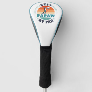 Retro Best Papaw by Par Custom Grandpa Golfheadcover