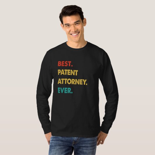 Retro Best Patent Attorney Ever T-shirt (Voorkant volledig)