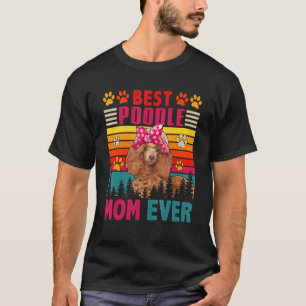  Retro Best Poodle Ma Ever Cute Dog Headba T-shirt