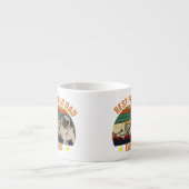 Retro Best Pug Pap Ever Espresso Kop (Voorkant)