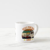 Retro Best Pug Pap Ever Espresso Kop (Voorkant rechts)
