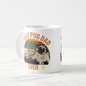 Retro Best Pug Pap Ever Koffiemok (Voorkant links)