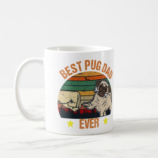Retro Best Pug Pap Ever Koffiemok (Links)
