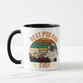 Retro Best Pug Pap Ever Mok (Links)