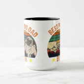 Retro  Best Pug Pap Ever Mok (Midden)