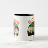 Retro  Best Pug Pap Ever Tweekleurige Koffiemok (Center)