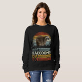 Retro  Best Raccoon Pap Ooit Animals Lover Trui (Voorkant volledig)