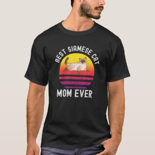 Retro Best Siamese Cat Mam Ever Funny Kitt T-shirt
