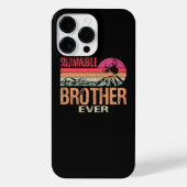  Retro Best Snowmobile Brother Ever Funny F iPhone Hoesje (Achterkant)