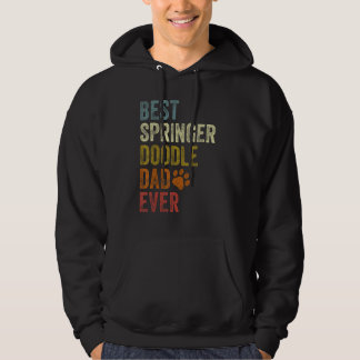 Retro Best Springerdoodle Dad Ever Dog Papa Father Hoodie