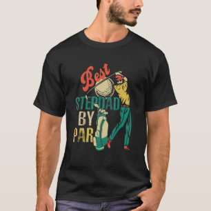 Retro Best Stepdad door Par Golf Player 2 T-shirt