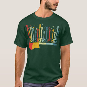 Retro Best Stepmamma Ever Guitar Lover Guita T-shirt