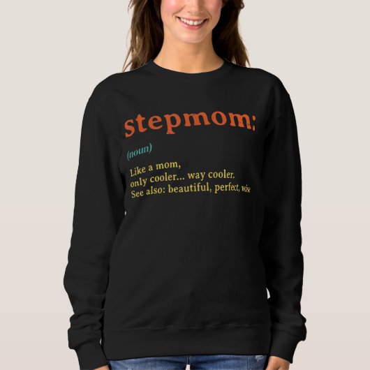  Retro Best Stepmammie Ever Definition Funny M Trui (Voorkant)