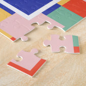 Retro Beste Afstudeerder ooit Blauw Afstuderen Legpuzzel (Zijkant)