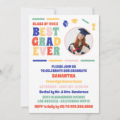 Retro Beste Afstudeerder Ooit Foto Afstudeerfeest Kaart (Voorkant)