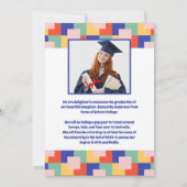 Retro Beste Afstudeerder Ooit Foto Blauw Afstudere Aankondiging (Achterkant)