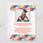 Retro Beste Afstudeerder Ooit Foto Rood Afstuderen Aankondiging (Achterkant)