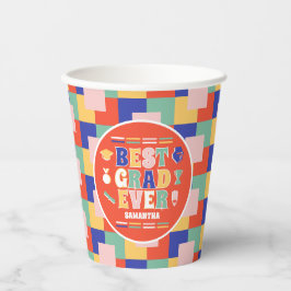 Retro Beste Afstudeerder ooit Red Graduation Party Papieren Bekers