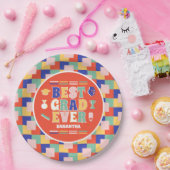 Retro Beste Afstudeerder ooit Red Graduation Party Papieren Bordje (Feest)