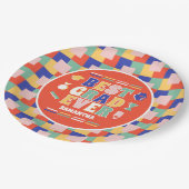 Retro Beste Afstudeerder ooit Red Graduation Party Papieren Bordje (Gekanteld)