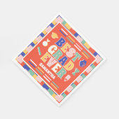 Retro Beste Afstudeerder ooit Red Graduation Party Servet (Hoek)