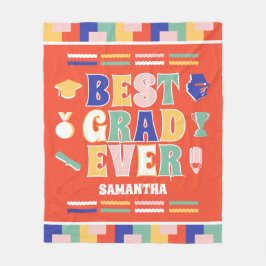 Retro beste Afstudeerder ooit rood Afstuderen Fleece Deken