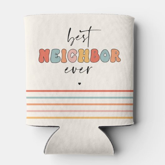 Retro Beste Buur Aller Tijd Schattig Blikjeskoeler (Achterkant)