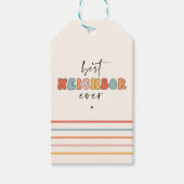 Retro beste buurman ooit Schattige Cadeaulabel (Voorkant)