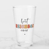 Retro beste buurman ooit Schattige Glas (Voorkant)