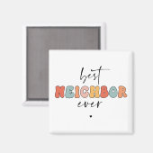 Retro beste buurman ooit Schattige Magneet (Voorkant / Achterkant)