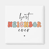 Retro beste buurman ooit Schattige Magneet (Voorkant)