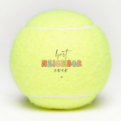 Retro beste buurman ooit Schattige Tennisballen (Voorkant)