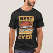 Retro Beste Computer Programmeur Ever Programmeren T-shirt (Voorkant)