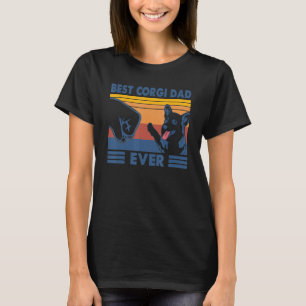 Retro Beste Corgi Vader Ooit Vuist Opsteken Corgi T-shirt