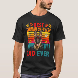 Retro Beste Duitse Herdershond Papa Ooit Schattige T-shirt