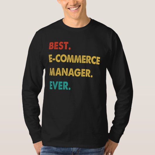 Retro Beste e Commerce Manager ooit T-shirt (Voorkant)