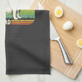 Retro Beste Goud Retriever Vader Hond Vader Theedoek (Quarter Fold)