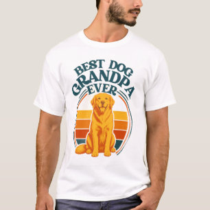 Retro Beste Hond Grootvader Ooit Golden Retriever T-shirt