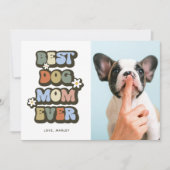 Retro Beste Hond Moeder Verjaardag Moederdag Kaart (Voorkant)