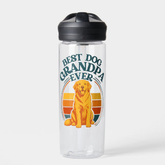 Retro Beste Hond Opa Ooit Golden Retriever Waterfles
