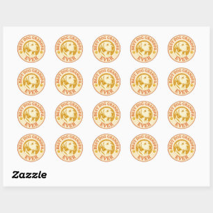 Retro Beste Hond Opa Ooit Labrador Ronde Sticker