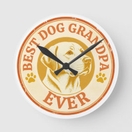 Retro Beste Honden Opa Ooit Labrador Rond  Ronde Klok