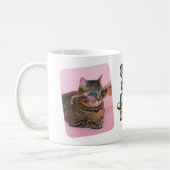 Retro Beste Kat Moeder 2 Foto Koffiemok (Links)