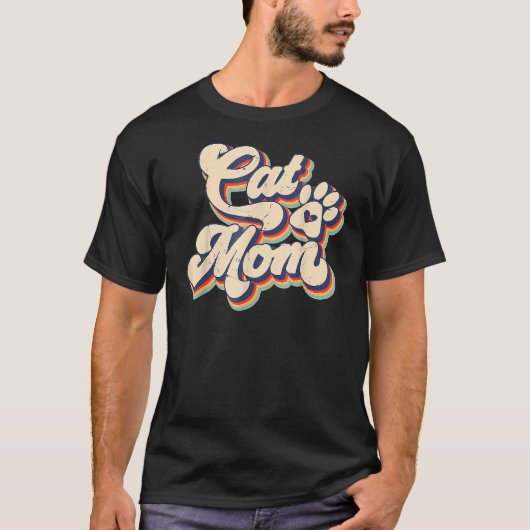 Retro Beste Kat Moeder Ooit Kat Mama Moederdag T-shirt (Voorkant)
