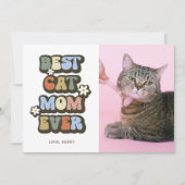 Retro Beste Kat Moeder Verjaardag Moederdag Kaart (Voorkant)