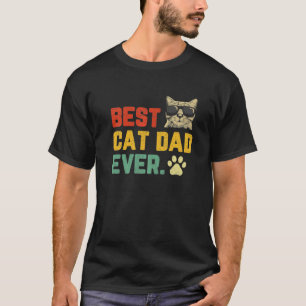 Retro beste kat pap ooit kat papa's vader t-shirt