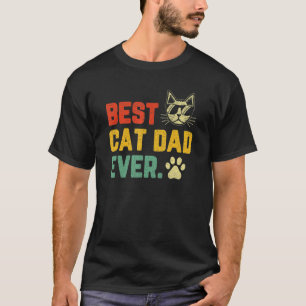 Retro beste kat pap ooit kat papa's vader t-shirt